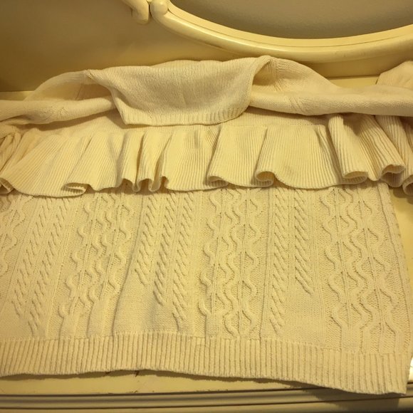 NWT Project Naadam Ivory Medium Ruffle Mock - Picture 4 of 10